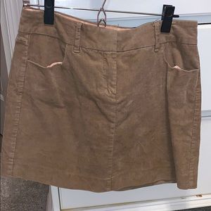 Brown corduroy skirt with pockets